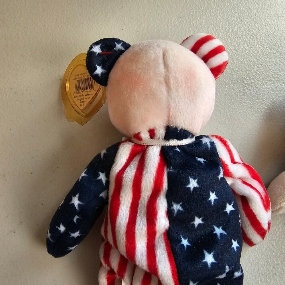 Ty Beanie Babies Lot 3 Spangle Bear Socks Monkey Van Pyre Retired Plush - Picture 6 of 13